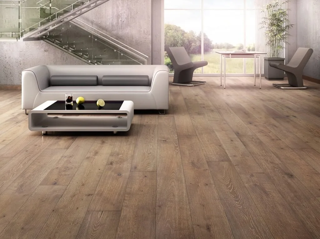 Decorative flooring design preview; replace with an authentic Moda Floors warehouse photograph